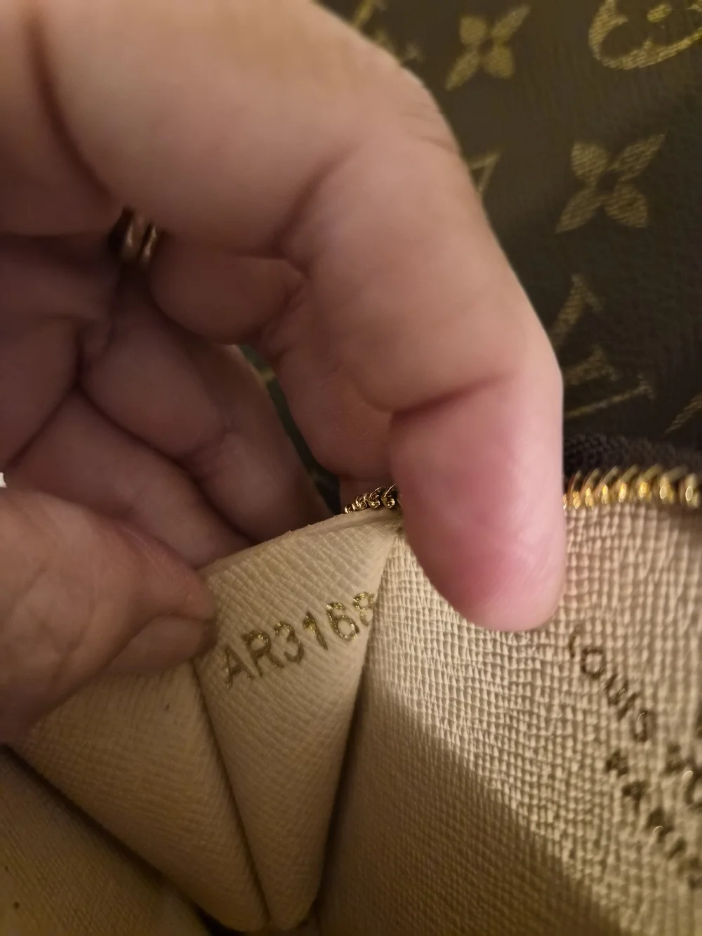 Louis Vuitton Brown Monogram Canvas Crossbody with Pink Strap